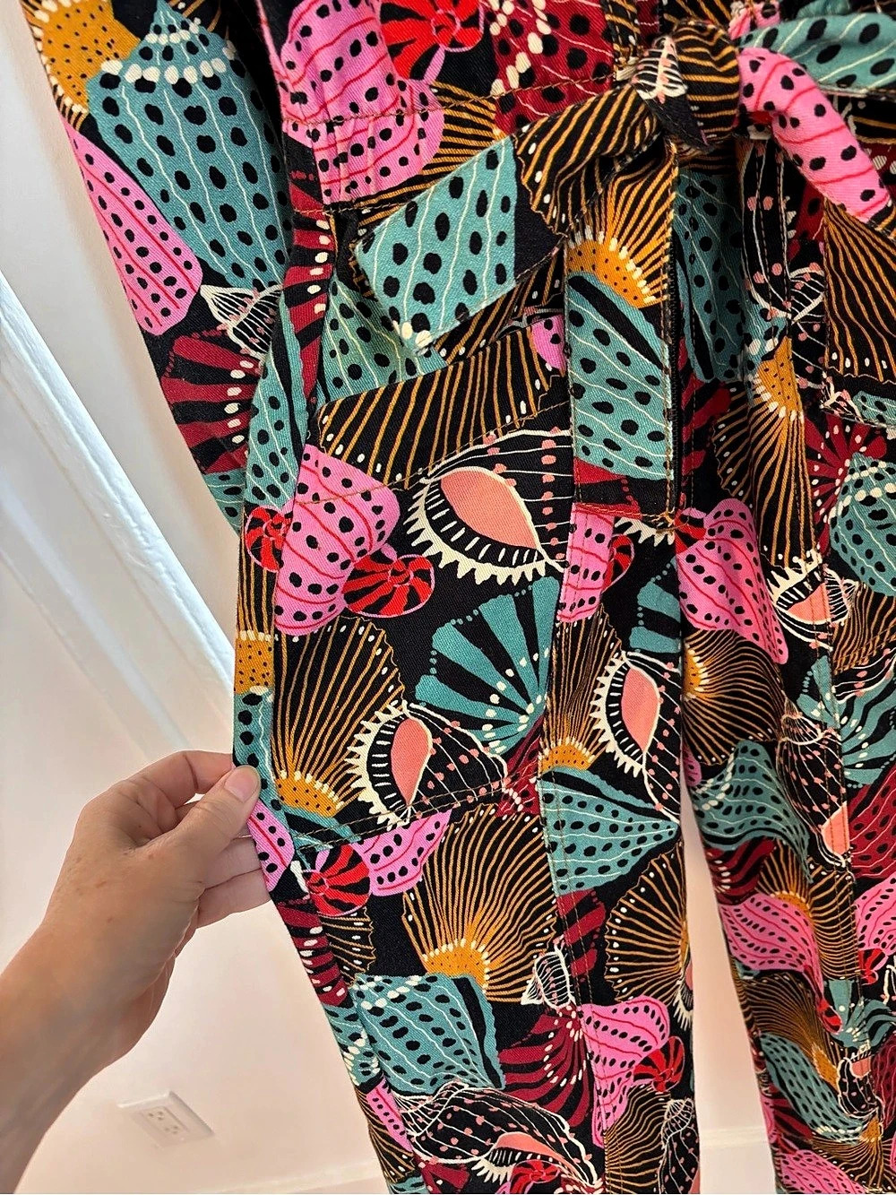 FARM Abstract Print Jumpsuit in Black & Pink - Picture 7 of 7
